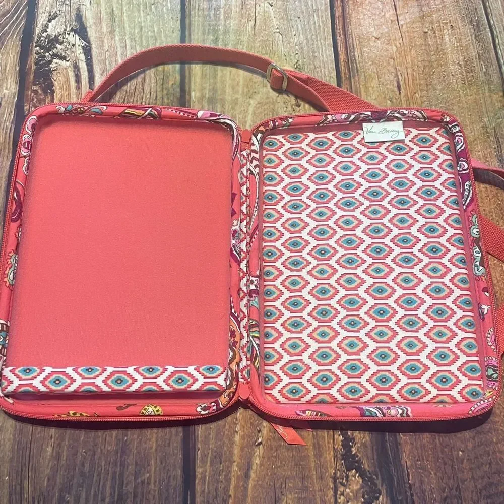 Vera Bradley Call Me Coral Crossbody Tablet Case Paisley Multicolor Cotton